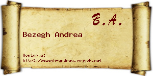 Bezegh Andrea névjegykártya